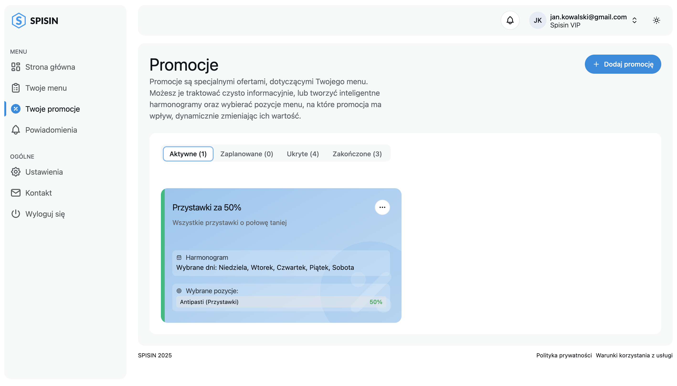 Zarządzanie Promocjami